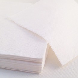 Serviette papier jetable blanche, une personnalisation possible DIM. cm 33  x 33 Blanche TYPE 1 Pli PAQUET DE 5000