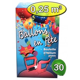 Bouteille Helium 0,25m3 pour 30 ballons