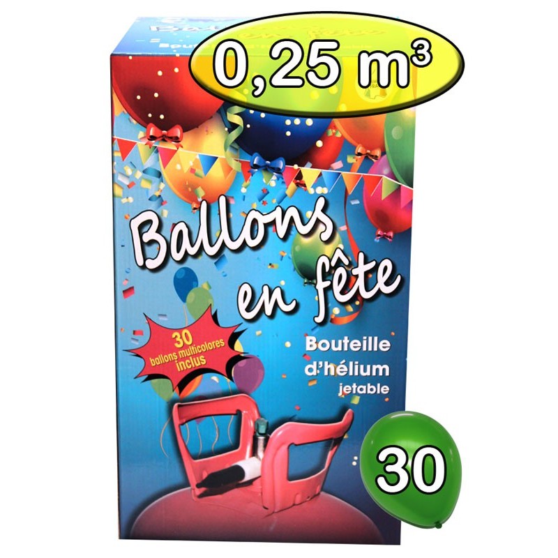 Bombonne dhélium pour 30 ballons 0,25m3